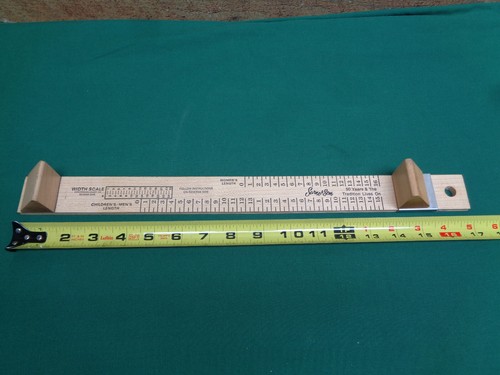 Vintage SARNO & SON Wooden Shoe Foot Size Measuring Tool Adult Child WOODROW - 第 8/8 張圖片