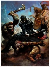 Death Dealer Poster – Simon Bisley Art – Frazetta Warrior Tribute Print