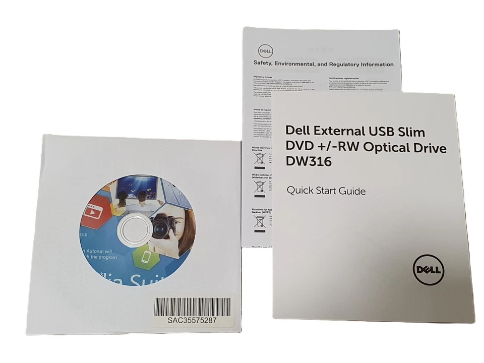 DELL DW316 DVD+RW Externes Laufwerk Brennfunktion Slim Brenner CD GP61NB60 - Bild 3 von 4