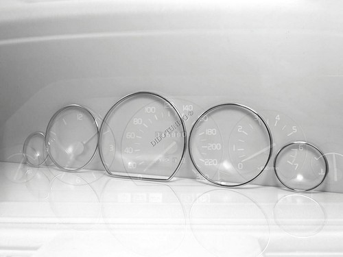 For Mercedes R129 SL 89-01 Polished Aluminium Trim Rings Instrument Cluster 5pcs - Picture 4 of 21
