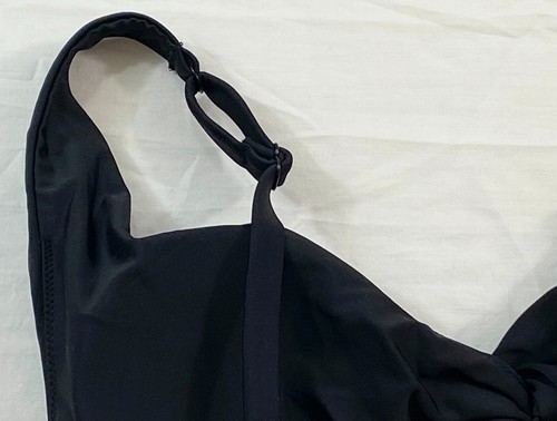 women's Charmo black swim suit size large adjustable straps peek a boo tummy - Picture 8 of 9