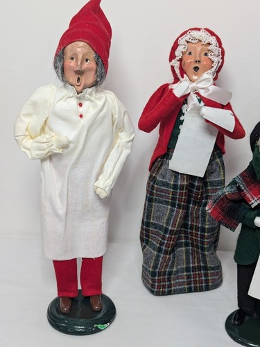 Byers Choice Lot 90er Dagobert Joyeux Noel Plaid Familie Weihnachtslieder LESEN - Bild 2 von 13
