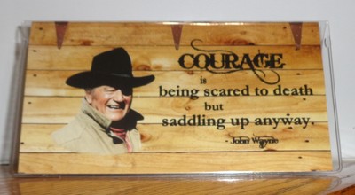 John Wayne Leather Checkbook Cover