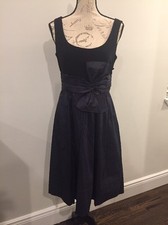 Eliza J New York Navy Blue Sleeveless Empire Waist Cocktail Dress Sz 10