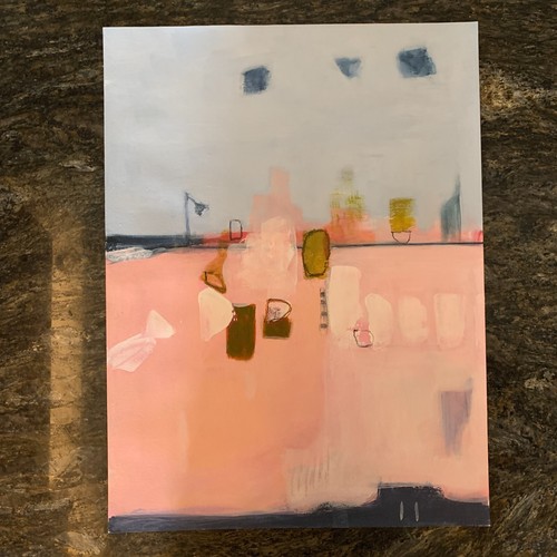 Art Painting Original Abstract Acrylic Paper Pastels Calming Nursery Home Decor - Picture 8 of 8