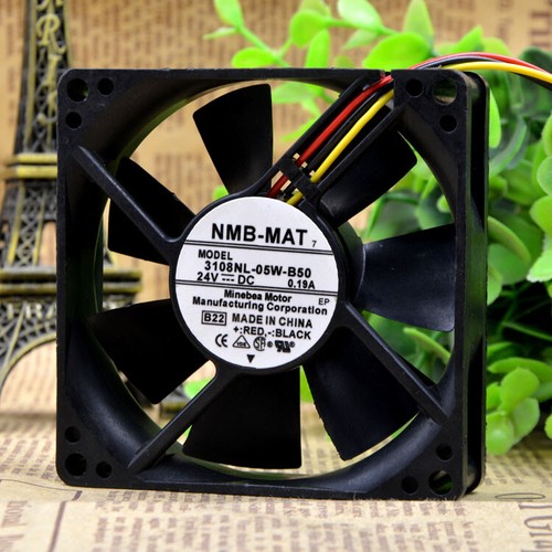 1pc NMB-MAT 3108NL-05W-B50 8020 24V 0.19A Three Wire Inverter Cooling Fan - Bild 2 von 5
