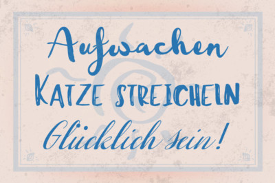 aufwachen cat stroke tin sign shield arched metal 7 7 8x11 13 16in ebay