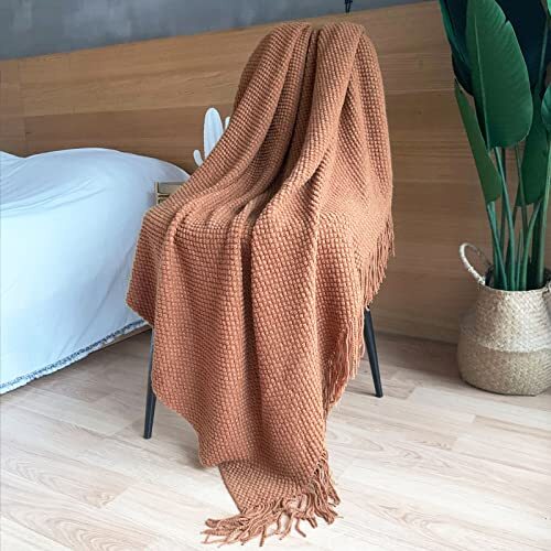LOMAO Knitted Throw Blanket with Tassels Bubble Textured Lightweight Throws f... - Picture 6 of 7
