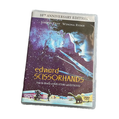 Edward Scissorhands (DVD, 1990) Johnny Depp, Winona Ryder. Region 4 NEW