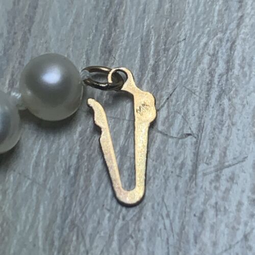 Vintage Deltah 1930-40er Jahre Zuchtperlen Halskette mit 14K Gold Verschluss - Bild 3 von 5