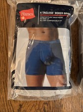 Hanes Tagless Boxer Briefs Large 4-Pack Cool Dri Multi Color Large A17