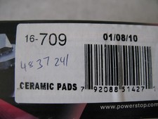 Power Stop Ceramic Brake Pads 16-709 Fits Saab 9-3 99-03, 900 97-98 (13C1)