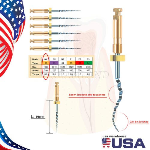 Endodoncia Dental NiTi Lima Rotativa Endo Retreatment Root Canal Engine 25mm - Picture 39 of 39