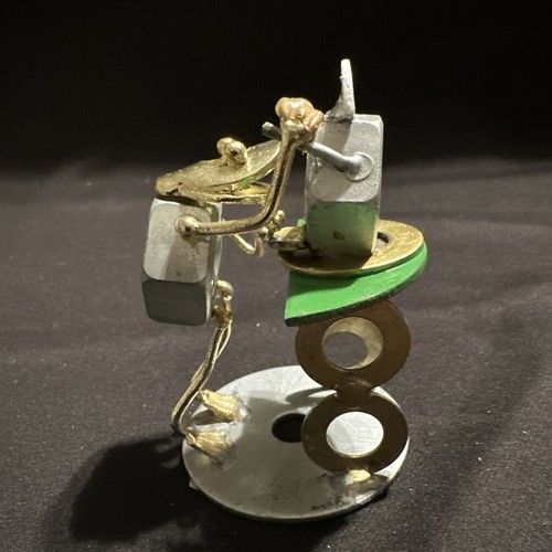 Vtg 2000 Arthur Ward Slot Machine Player Frog Sculpture Nuts & Bolts Casino - Picture 7 of 10