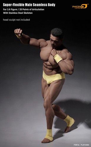 Cuerpo muscular masculino sin costuras 1/6 Phicen súper flexible con esqueleto de acero M34 - Imagen 5 de 10