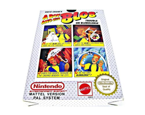 TRAJE ORIGINAL BLOB NES RARO JUEGO PAL NNINTENDO ENTRETENIMIENTO DE COLECCIONISTA + ¡CORREO GRATUITO! - Imagen 2 de 12