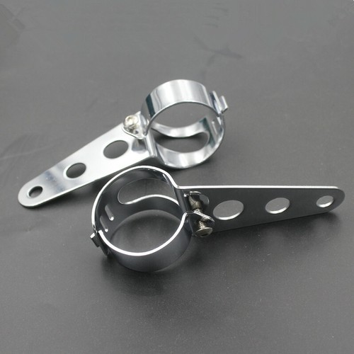 Chrome Motorcycle 39mm-51mm Headlight Mount Bracket Fork Ear Chopper Cafe Racer - 第 1/6 張圖片