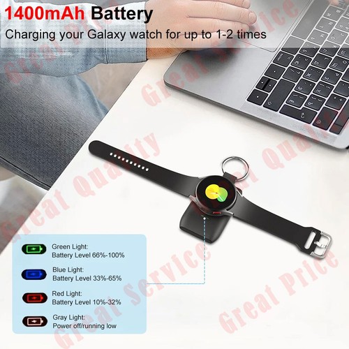 Wireless Charger For Samsung Galaxy Watch Portable Keychain Power Bank Charger - Picture 4 of 15