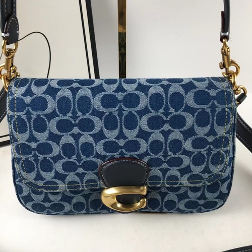 COACH CA105 Tabby Shoulder Crossbody Bag Signature Denim New - Picture 3 of 9