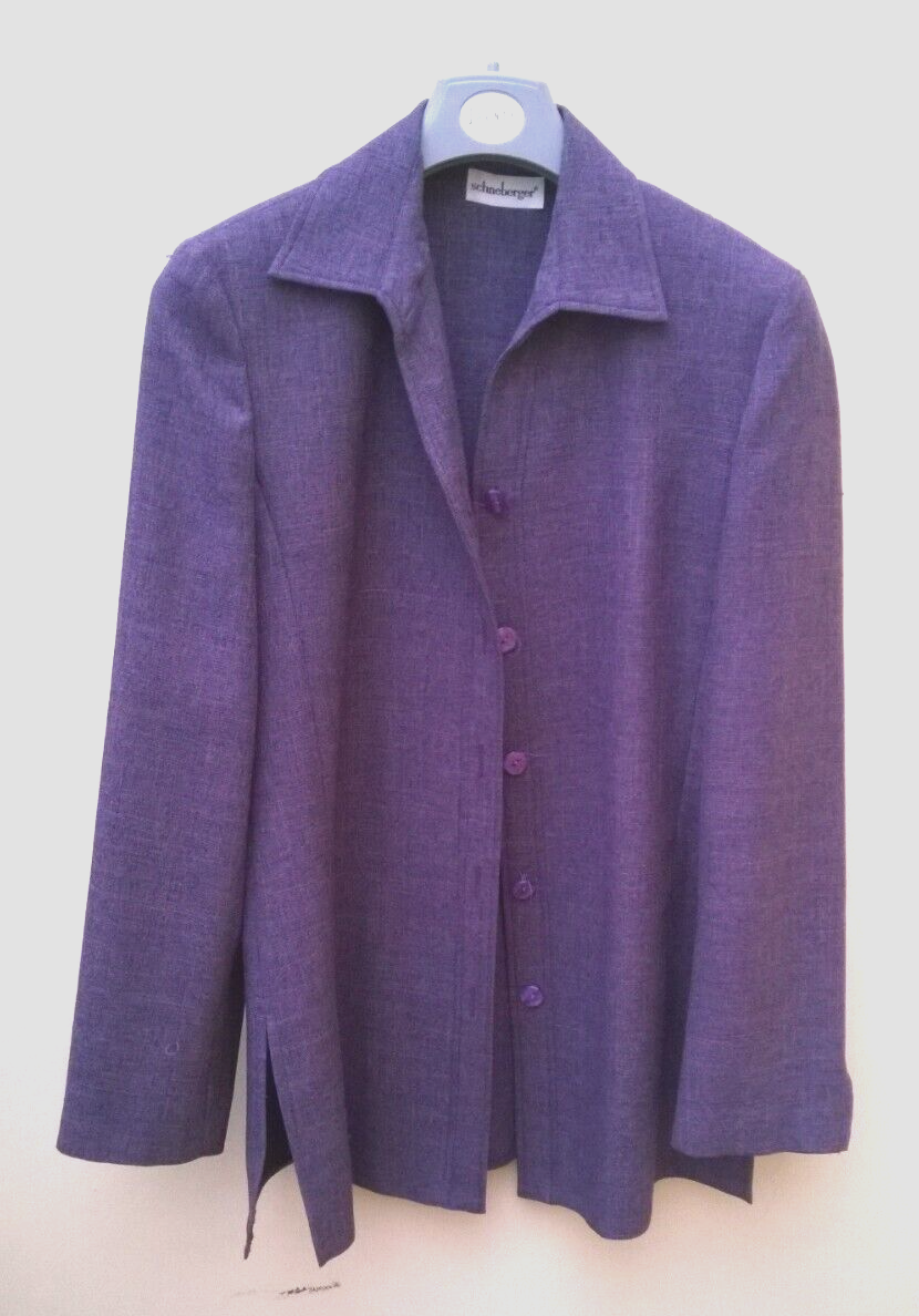 Schneberger Summer Jacket Heather Purple Button Fastening