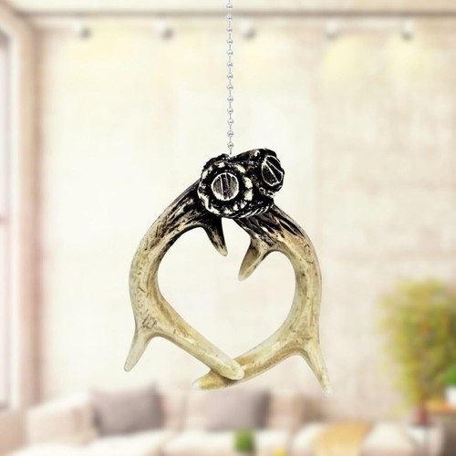 Antler Ceiling Fan and Lamp Pull w/ Chain Extender - Ornament, Country, Western - Picture 5 of 6