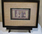 Wine Theme Tile Art in Shadow Box with Display Stand, 13" x 10" x 1.25"