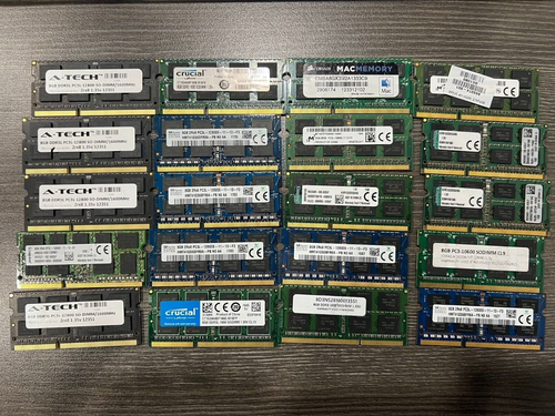 [ BULK LOT OF 20 ] 8GB DDR3 LAPTOP RAM SAMSUNG, HYNIX, etc. FAST SHIPPING