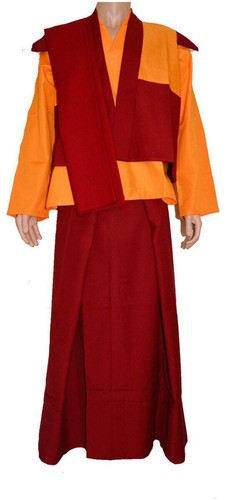 XXL Auténtico Tibetano Monje 3 Piezas Traje Compró En Boudanath Temple Katmandú - Imagen 5 de 10