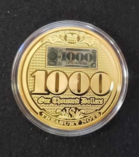 2014 AMERICAN MINT TREASURY NOTES COIN COLLECTION 1890 $1000 MEADE 24K LAYERED - Picture 3 of 4