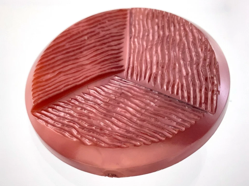 Vintage Molded Two-tone Plastic Garment Button Size 1.7in Set Of Two 949A - Image 3 of 4