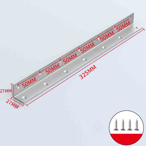 Worktop Angle Bracket Shelf Fixing Brace Repair Fixing L Shape Stainless Steel - Picture 14 of 28