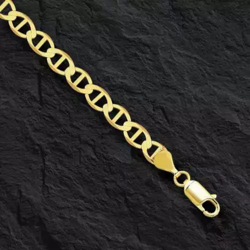 Cadena/collar Mariner ancla maciza de 22" de oro amarillo de 10k 4,5 mm 6,5 gramos