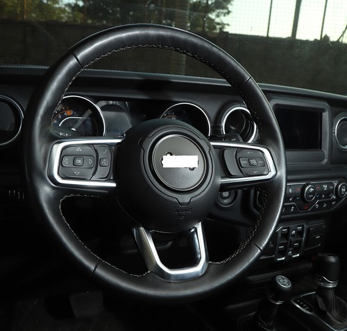 Biseles de anillo de ajuste de volante de auto para Jeep Wrangler JL JT 2018+ aluminio negro - Imagen 8 de 10