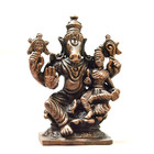 Handmade Copper Lakshmi Hayagriva Idol Statue Rich Patina Antique Finish 2.25''