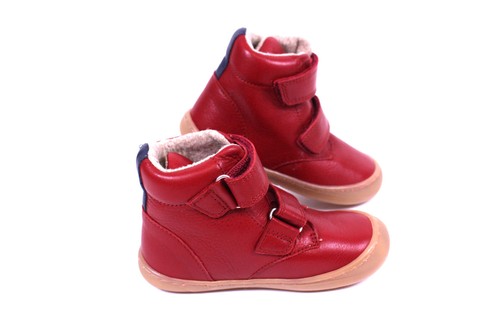 Kinder Leder Winter-Stiefel Telyoh red rot Boots Gr. 21 Klett-Schuhe gefüttert - Bild 6 von 6