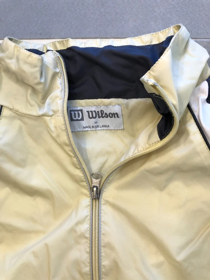 Wilson Jacket Women's Medium Light Yellow Full Zip Lightweight Windbreaker - Image 2 of 4