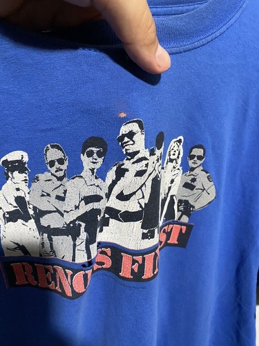 Vintage 2004 Reno 911 Comedy Central TV Show Promo Shirt Size XL Distressed - Picture 3 of 8