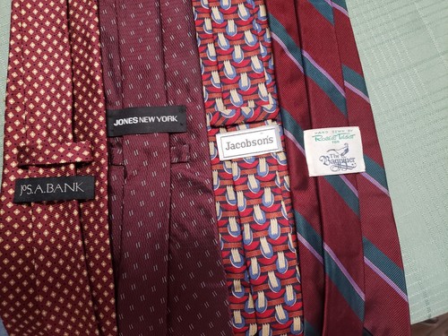 4 Vintage Neck Ties 3 In Wide - Picture 4 of 4