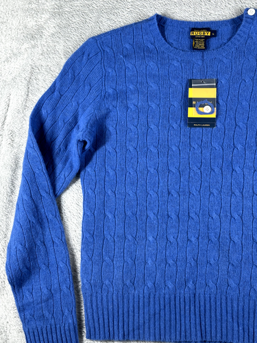 Ralph Lauren Rugby Sweater Womens Large Cable Knit Wool Rabbit Hair Cashmere VTG - Picture 4 of 14