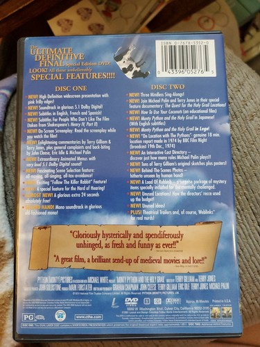 Monty Python and the Holy Grail (DVD, 2003, 2-Disc Set, Special Edition) - Picture 2 of 2