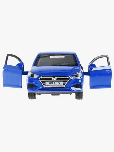 Hyundai Solaris Metal Model Diecast Car Scale, Collectible Toy Cars, blue, 1/36 - Picture 6 of 7