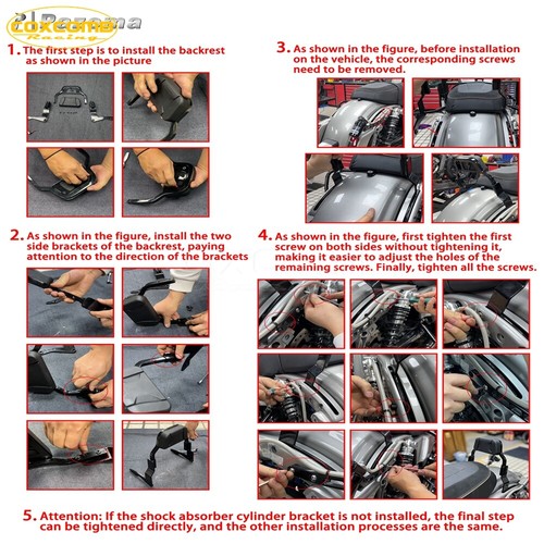 Sissy Bar Passenger Backrest Kit For Harley '14-later Touring Road King Glide - Picture 9 of 9