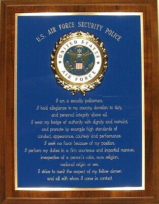 GREAT AWARD OR GIFT US AIR FORCE SECURITY FORCES POLICE PRAYER