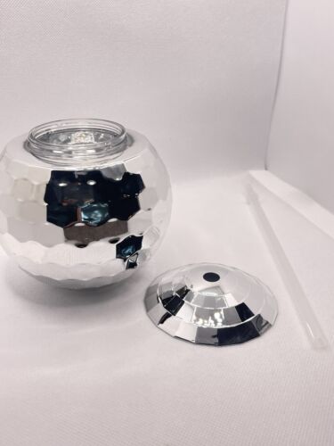 Set Of 5 Disco Ball Drinking Ball Cup Cocktail Party Novelty Fun Cup With Straw - Picture 3 of 5