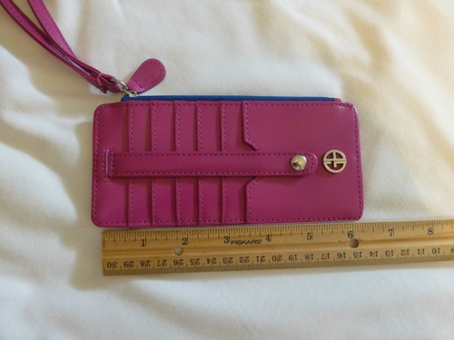 Giani Bernini Recycled Leather Orchid Wallet Set Small Purse NEW Wristlet Credit - Picture 13 of 14
