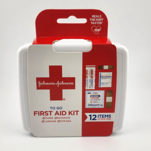 Lot of 4 Johnson & Johnson First Aid To Go Portable Mini Travel Kit, 12 pieces - Picture 3 of 3