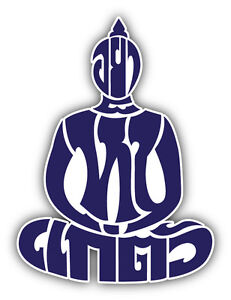 Buddha Thai Do Not Be Self Fish Car Bumper Sticker Decal 4/" x 5/"