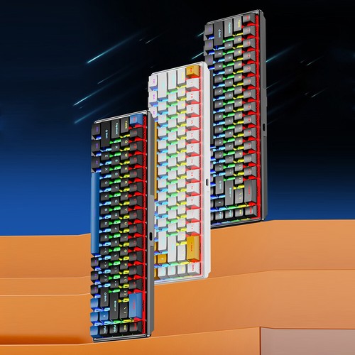 Wired Mechanical Gaming Keyboard 68 Keys Hot Swappable Keyboard for Win/Mac/PC - Bild 11 von 30