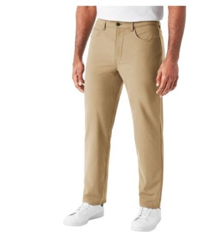 Pantalón Member’s Mark Sandy Taupe Slim Fit Benton Performance Hombre Talla 34x30 Nuevo con Etiquetas