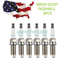 6PCS Genuine Spark Plugs For Toyota Lexus Denso 90919-01247 FK20HR11 3426